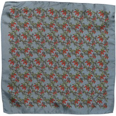 Dolce & Gabbana Grijze Chilis Zijden Vierkante Mannen Foulard Sjaal One Size Dolce & Gabbana Grijze Chilis Zijden Vierkante Mannen Foulard Sjaal One Size