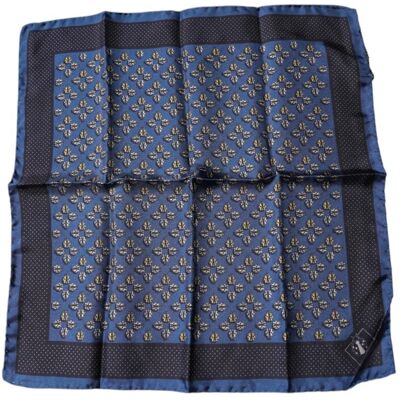 Dolce & Gabbana Blauwe Lieveheersbeestje Zijde Vierkante Zakdoek Sjaal One Size Dolce & Gabbana Blauwe Lieveheersbeestje Zijde Vierkante Zakdoek Sjaal One Size