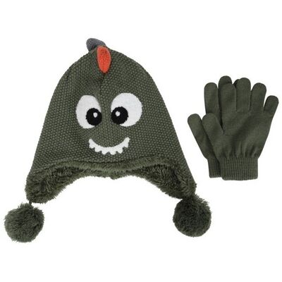 Mountain Warehouse Kinder Draak Kunstbont Gevoerde Muts en Handschoenen Set (Groen) One Size Mountain Warehouse Kinder Draak Kunstbont Gevoerde Muts en Handschoenen Set (Groen) One Size