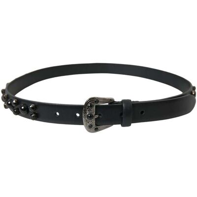 Dolce & Gabbana Zwart Versierd Leren Gegraveerde Boucle Tailleband 95 cm Dolce & Gabbana Zwart Versierd Leren Gegraveerde Boucle Tailleband 95 cm