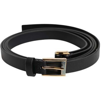 Dolce & Gabbana Zwarte Classic Gouden Metalen Logo Gesp Riem 100 cm Dolce & Gabbana Zwarte Classic Gouden Metalen Logo Gesp Riem 100 cm