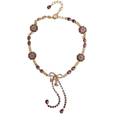 Dolce & Gabbana Kristallen Versierde Ketting met Strik Hanger One Size Dolce & Gabbana Kristallen Versierde Ketting met Strik Hanger One Size