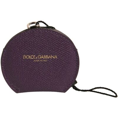 Dolce & Gabbana Ronde Muntentas Paars Leer One Size Dolce & Gabbana Ronde Muntentas Paars Leer One Size