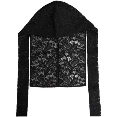 Dolce & Gabbana Zwarte Bloemenkant Hoofddoek Hoed M Dolce & Gabbana Zwarte Bloemenkant Hoofddoek Hoed M