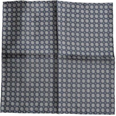 Dolce & Gabbana Blauwe Geprinte Zijden Vierkante Zakdoek Sjaal One Size Dolce & Gabbana Blauwe Geprinte Zijden Vierkante Zakdoek Sjaal One Size