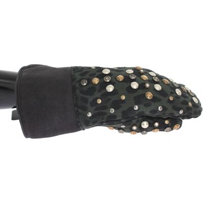 Dolce & Gabbana Luipaardprint Studs Handschoenen One Size Dolce & Gabbana Luipaardprint Studs Handschoenen One Size