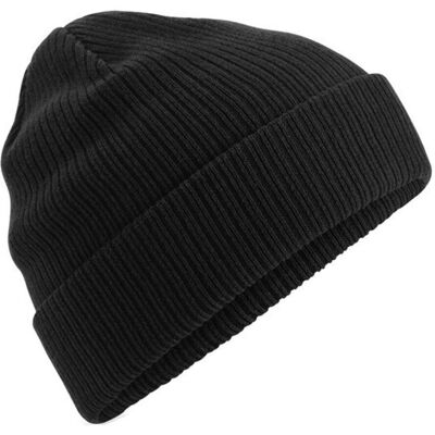 Beechfield Biologische Katoenen Beanie (Zwart) One Size Beechfield Biologische Katoenen Beanie (Zwart) One Size