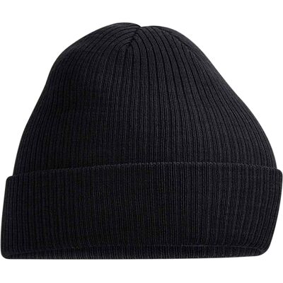 Beechfield Geribde muts Polylana (Zwart) One Size Beechfield Geribde muts Polylana (Zwart) One Size