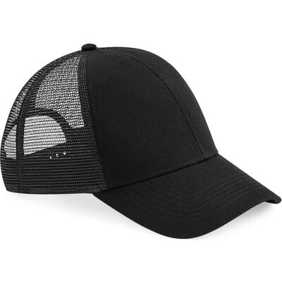 Beechfield Unisex Organic Cotton Trucker Cap voor volwassenen (Zwart) One Size Beechfield Unisex Organic Cotton Trucker Cap voor volwassenen (Zwart) One Size