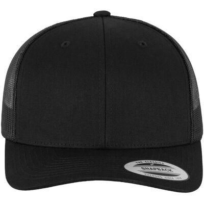 Flexfit Unisex Retro Trucker Cap voor volwassenen (Zwart) One Size Flexfit Unisex Retro Trucker Cap voor volwassenen (Zwart) One Size