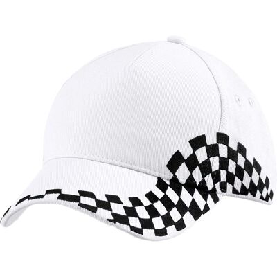 Beechfield Grand Prix Baseball Cap (Wit) One Size Beechfield Grand Prix Baseball Cap (Wit) One Size