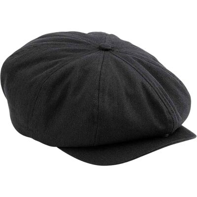 Beechfield 5 Paneel Newsboy Cap (Zwart) L/XL Beechfield 5 Paneel Newsboy Cap (Zwart) L/XL
