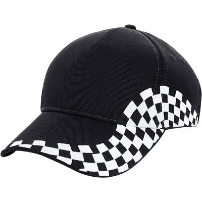 Beechfield Grand Prix Baseball Cap (Zwart) One Size Beechfield Grand Prix Baseball Cap (Zwart) One Size