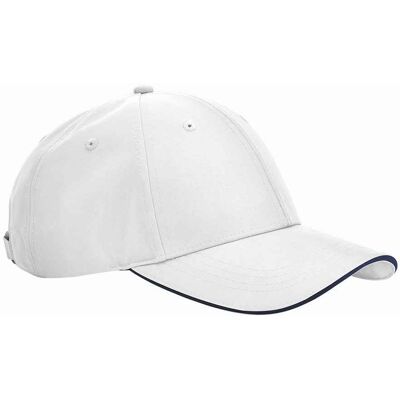 Beechfield Team Sport-Tech Cap (Witte/franse marine) One Size Beechfield Team Sport-Tech Cap (Witte/franse marine) One Size