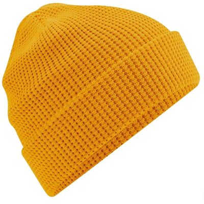Beechfield Wafelmuts van biologisch katoen (Mosterd Geel) One Size Beechfield Wafelmuts van biologisch katoen (Mosterd Geel) One Size