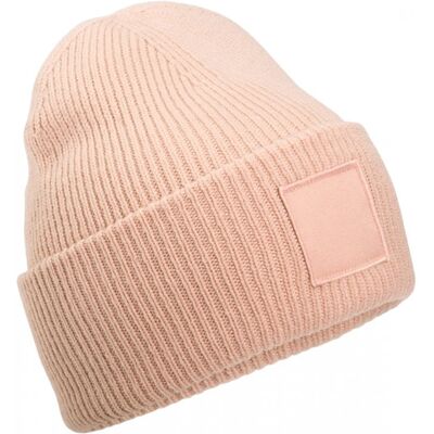 Beechfield Tonale patch muts met diepe manchet (Perzik) One Size Beechfield Tonale patch muts met diepe manchet (Perzik) One Size