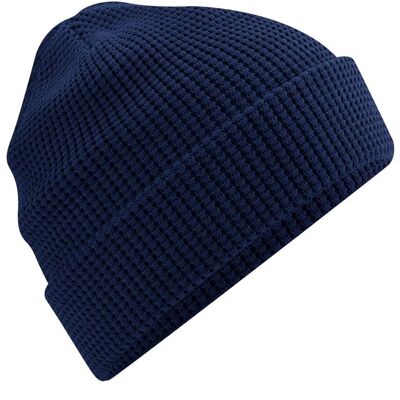 Beechfield Wafelmuts van biologisch katoen (Marine Oxford) One Size Beechfield Wafelmuts van biologisch katoen (Marine Oxford) One Size