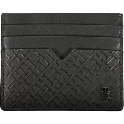 Tommy Hilfiger Zwart Leren Portemonnee voor Mannen One Size Tommy Hilfiger Zwart Leren Portemonnee voor Mannen One Size