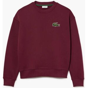 Heren Lacoste Loose-Fit Fleece Sweatshirt in Rood XS Heren Lacoste Loose-Fit Fleece Sweatshirt in Rood XS