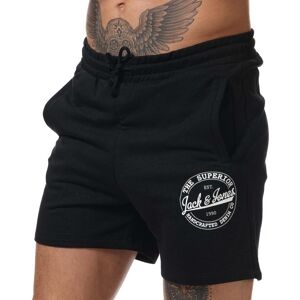 Jack & Jones-joggingshort met logo voor heren, zwart S Jack & Jones-joggingshort met logo voor heren, zwart S