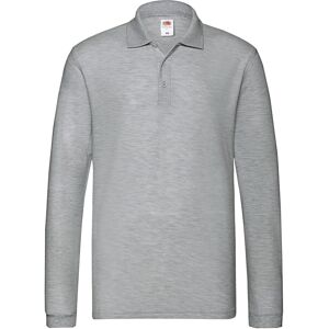 Fruit of the Loom Heren Premium Heather Poloshirt met lange mouwen (Atletische Heide Grijs) L Fruit of the Loom Heren Premium Heather Poloshirt met lange mouwen (Atletische Heide Grijs) L