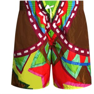 Dsquared2 Colourful Abstract Design Brown Swim Shorts M Dsquared2 Colourful Abstract Design Brown Swim Shorts M