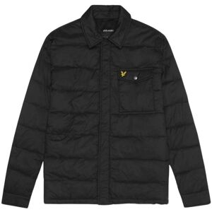 Jetzwart gewatteerd jack met kraag van Lyle & Scott XL Jetzwart gewatteerd jack met kraag van Lyle & Scott XL
