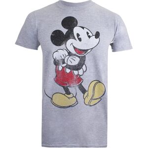 Disney Heren Mickey Mouse Vintage Heather T-shirt (Sportgrijs) 2XL Disney Heren Mickey Mouse Vintage Heather T-shirt (Sportgrijs) 2XL