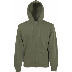 Fruit Of The Loom Heren Premium 70/30 Hooded Zip-Up Sweatshirt / Hoodie (Klassiek Olive) S Fruit Of The Loom Heren Premium 70/30 Hooded Zip-Up Sweatshirt / Hoodie (Klassiek Olive) S