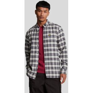 Lyle & Scott geruit flanel marineblauw shirt met lange mouwen L Lyle & Scott geruit flanel marineblauw shirt met lange mouwen L