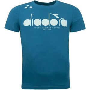 Diadora Logo Heren Blauw T-Shirt S Diadora Logo Heren Blauw T-Shirt S