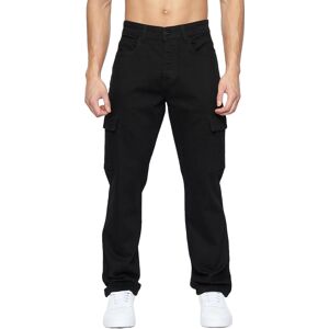 Crosshatch Heren Kremtap Cargo Jeans (Massief zwart) 30N Crosshatch Heren Kremtap Cargo Jeans (Massief zwart) 30N