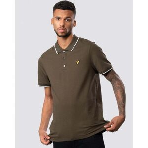 Lyle & Scott getipt poloshirt in olijfgroen S Lyle & Scott getipt poloshirt in olijfgroen S
