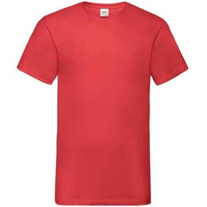 Fruit of the Loom Heren Valueweight V Neck T-shirt (Rood) L Fruit of the Loom Heren Valueweight V Neck T-shirt (Rood) L