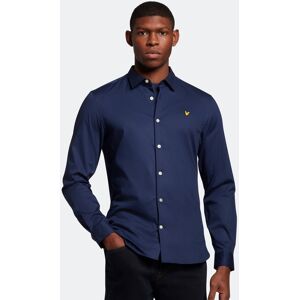 Lyle & Scott slim-fit popeline overhemd met lange mouwen in marineblauw L Lyle & Scott slim-fit popeline overhemd met lange mouwen in marineblauw L