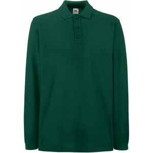 Fruit Of The Loom Heren Premium Poloshirt Met Lange Mouwen (Forest Groen) 3XL Fruit Of The Loom Heren Premium Poloshirt Met Lange Mouwen (Forest Groen) 3XL