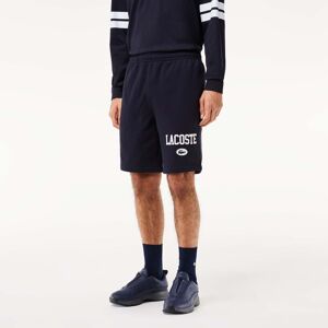 Men's Lacoste Regular Fit Print Jogger Shorts in Navy S Men's Lacoste Regular Fit Print Jogger Shorts in Navy S