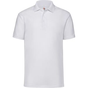 Fruit of the Loom Heren Polycotton Pique Poloshirt (Wit) 2XL Fruit of the Loom Heren Polycotton Pique Poloshirt (Wit) 2XL