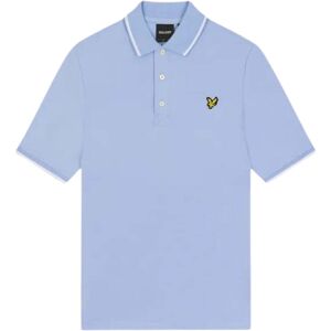 Lichtblauw poloshirt met merklogo van Lyle & Scott op de borst M Lichtblauw poloshirt met merklogo van Lyle & Scott op de borst M