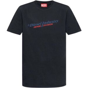Marineblauw T-shirt met Diesel Industry Denim Division-logo L Marineblauw T-shirt met Diesel Industry Denim Division-logo L