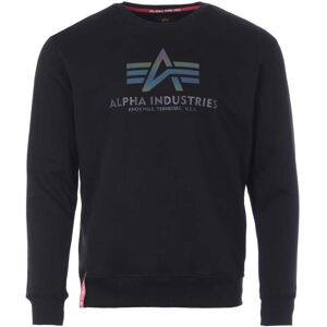 Alpha Industries Regenboogprint Crewneck Sweatshirt - Zwart S Alpha Industries Regenboogprint Crewneck Sweatshirt - Zwart S