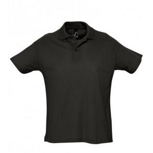 SOLS Heren Zomer II Pique Poloshirt met korte mouwen (Zwart) M SOLS Heren Zomer II Pique Poloshirt met korte mouwen (Zwart) M