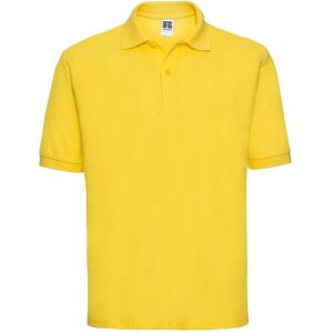 Russell Athletic Russell Heren Polycotton Pique Poloshirt (Geel) S Russell Athletic Russell Heren Polycotton Pique Poloshirt (Geel) S