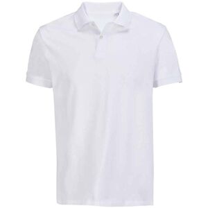 SOLS Unisex Adult Pacific Piqué Tweelingnaaldssteek Poloshirt (Wit) S SOLS Unisex Adult Pacific Piqué Tweelingnaaldssteek Poloshirt (Wit) S