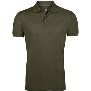 SOLS Heren Prime Pique Poloshirt met korte mouwen (Leger) L SOLS Heren Prime Pique Poloshirt met korte mouwen (Leger) L