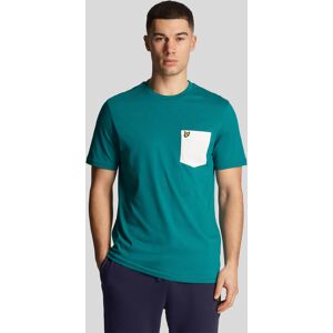 Lyle & Scott Men's Lyle And Scott Contrast Pocket T-Shirt in Green White M Lyle & Scott Men's Lyle And Scott Contrast Pocket T-Shirt in Green White M