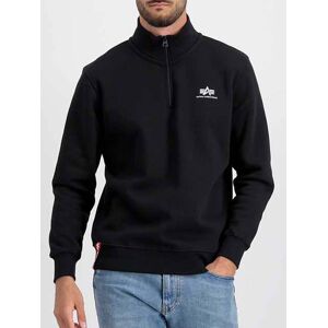 Alpha Industries Half Zip Trui SL Zwart S Alpha Industries Half Zip Trui SL Zwart S