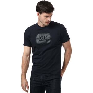 C.P. Company T-shirt met kaderlogo midden op de borst voor heren, marineblauw M C.P. Company T-shirt met kaderlogo midden op de borst voor heren, marineblauw M