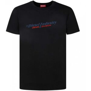 Zwart T-shirt met Diesel Industry Denim Division-logo M Zwart T-shirt met Diesel Industry Denim Division-logo M
