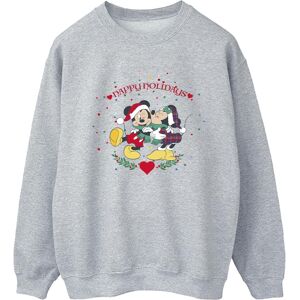 Disney Heren Mickey Mouse Mickey Minnie Kerstmis Sweatshirt (Sportgrijs) S Disney Heren Mickey Mouse Mickey Minnie Kerstmis Sweatshirt (Sportgrijs) S